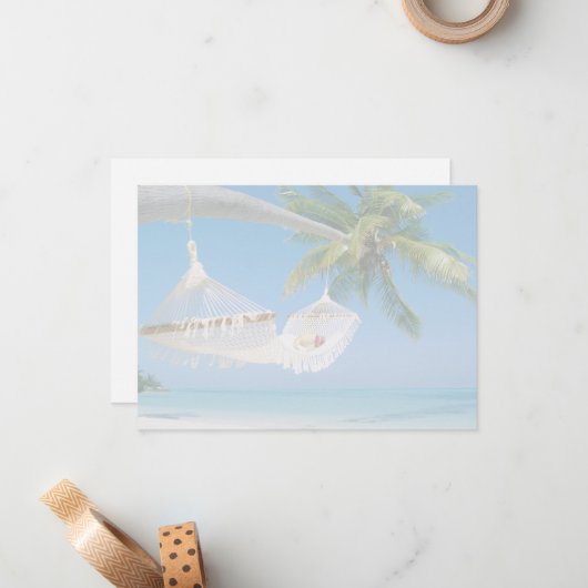 Beach Scene Flat Note Card ノートカード (正面/裏面インサイチュ)