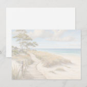 Beach Scene Flat Note Card ノートカード (正面/裏面)