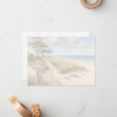 Beach Scene Flat Note Card ノートカード (正面/裏面インサイチュ)