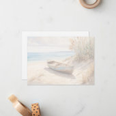 Beach Scene Flat Note Card ノートカード (正面/裏面インサイチュ)