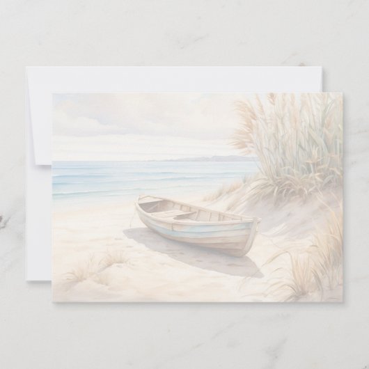 Beach Scene Flat Note Card ノートカード (正面)