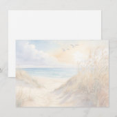 Beach Scene Flat Note Card ノートカード (正面/裏面)