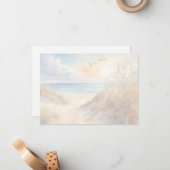Beach Scene Flat Note Card ノートカード (正面/裏面インサイチュ)