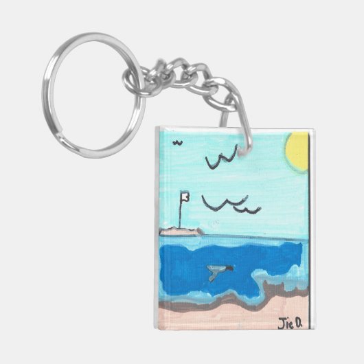 Beach Scene Magnet キーホルダー (正面左)