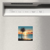 Beach Scene Refrigerator Magnet - Coastal Charm De マグネット (インサイチュ (食洗機))