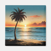 Beach Scene Refrigerator Magnet - Coastal Charm De マグネット (正面)