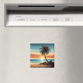 Beach Scene Refrigerator Magnet - Coastal Charm De マグネット (インサイチュ (食洗機))