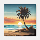 Beach Scene Refrigerator Magnet - Coastal Charm De マグネット (正面)