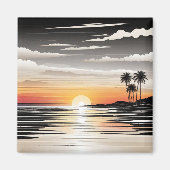 Beach Scene Refrigerator Magnet - Coastal Charm De マグネット (正面)