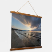 Beach Scene Wood Topped Wall Tapestry 吊り下げ型タペストリー (傾斜あり)