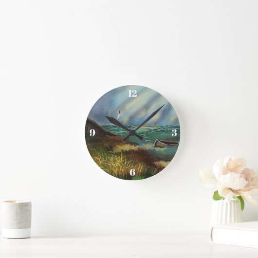 Beach Scenery Wall Clock ラウンド壁時計 (ホーム)