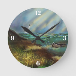 Beach Scenery Wall Clock ラウンド壁時計