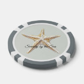 Beach Serenity by the Sea Starfish ポーカーチップ (シングル)