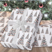 Beach Shell Christmas Tree Pattern ラッピングペーパー