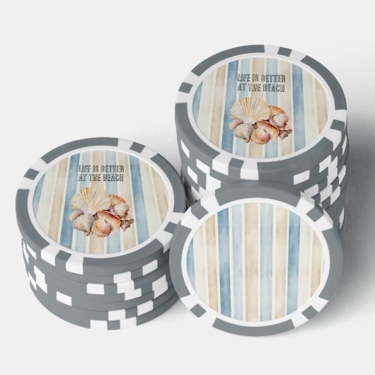 Beach Shells ポーカーチップ (積み重ね)