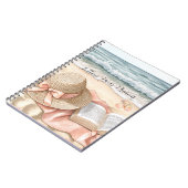 Beach Shells Ocean Peach Bow Hat Blanket ノートブック (左側)