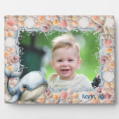 Beach Shells Whale Photo Frame for Kids フォトプラーク (正面)
