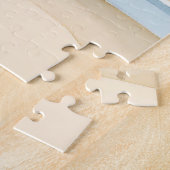 Beach Shore Walk | Coastal Ocean Watercolor ジグソーパズル (側面)