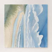 Beach Shore Walk | Coastal Ocean Watercolor ジグソーパズル (横)