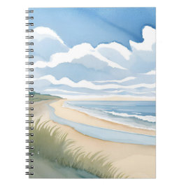 Beach Shore Walk | Coastal Ocean Watercolor ノートブック