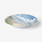 Beach Shore Walk | Coastal Ocean Watercolor ペーパーボウル (傾斜あり)