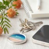 Beach Shoreline Custom Name キーホルダー (側面)