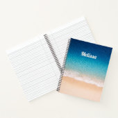 Beach Shoreline Custom Name ノートブック (内部)
