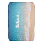 Beach Shoreline Custom Name バスマット (正面縦)