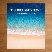 Beach Shoreline Custom Name ポスター