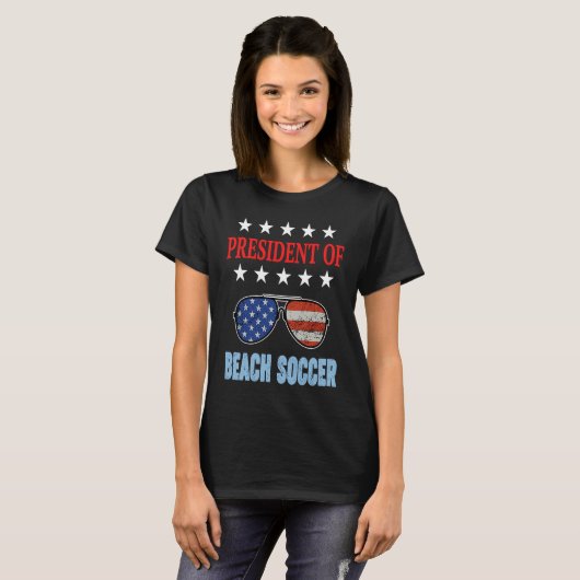 Beach Soccer Accessories  USA Flag Beach Saying Tシャツ (正面フル)