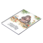 Beach Spa Hippo in Bikini Manicure Coastal Beauty ノートブック (左側)