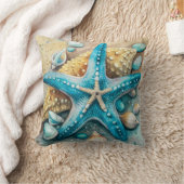Beach Starfish and Crab クッション (ブランケット)