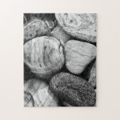 Beach Stones in Black and White ジグソーパズル (縦)