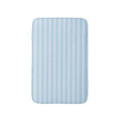 Beach Style Bath Mat Blue Stripes on Light Blue  バスマット (正面縦)