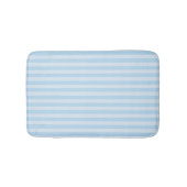 Beach Style Bath Mat Blue Stripes on Light Blue  バスマット (正面)