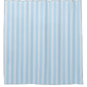 Beach Style Light Blue Striped Shower Curtain シャワーカーテン (正面)