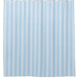 Beach Style Light Blue Striped Shower Curtain シャワーカーテン