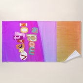 Beach Style Retro Vacay Mode  ビーチタオル (正面)