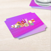 Beach Style Retro Vacay Mode  ペーパーコースター (アングル)