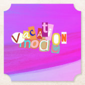 Beach Style Retro Vacay Mode  ペーパーコースター (正面)