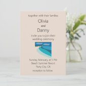 Beach Summer Destination Wedding 招待状 (スタンド正面)