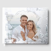 Beach Summer Foil Guestbook Elegant Guest Books ゲストブック (正面)