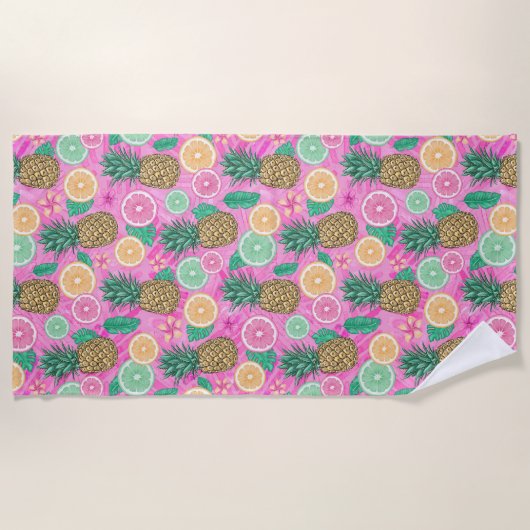 Beach Summer Pattern  ビーチタオル (正面)
