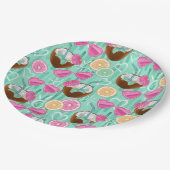 Beach Summer Pattern ペーパープレート (アングル)