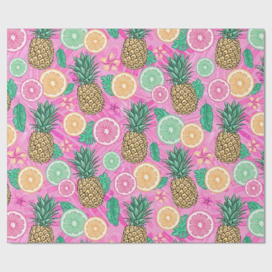Beach Summer Pattern ラッピングペーパー (フラット)