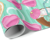 Beach Summer Pattern  ラッピングペーパー (ロールコーナー)