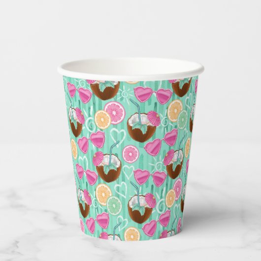 Beach Summer Pattern  紙コップ (裏面)