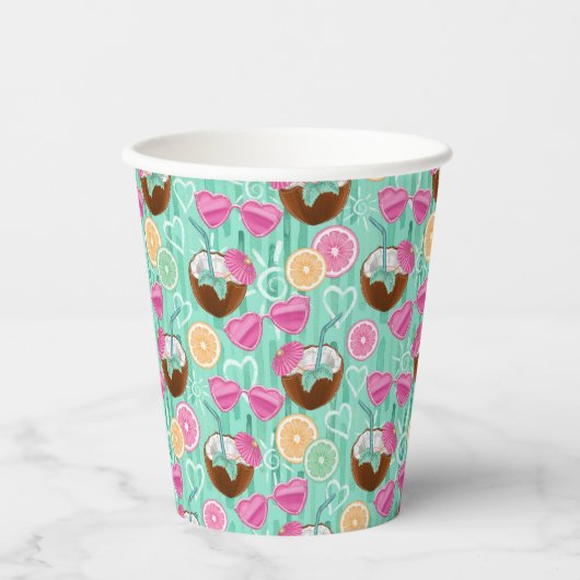 Beach Summer Pattern  紙コップ (正面)