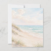 Beach summer sea coastal Baby Shower invitation (裏面)