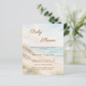 Beach summer sea coastal Baby Shower invitation (スタンド正面)